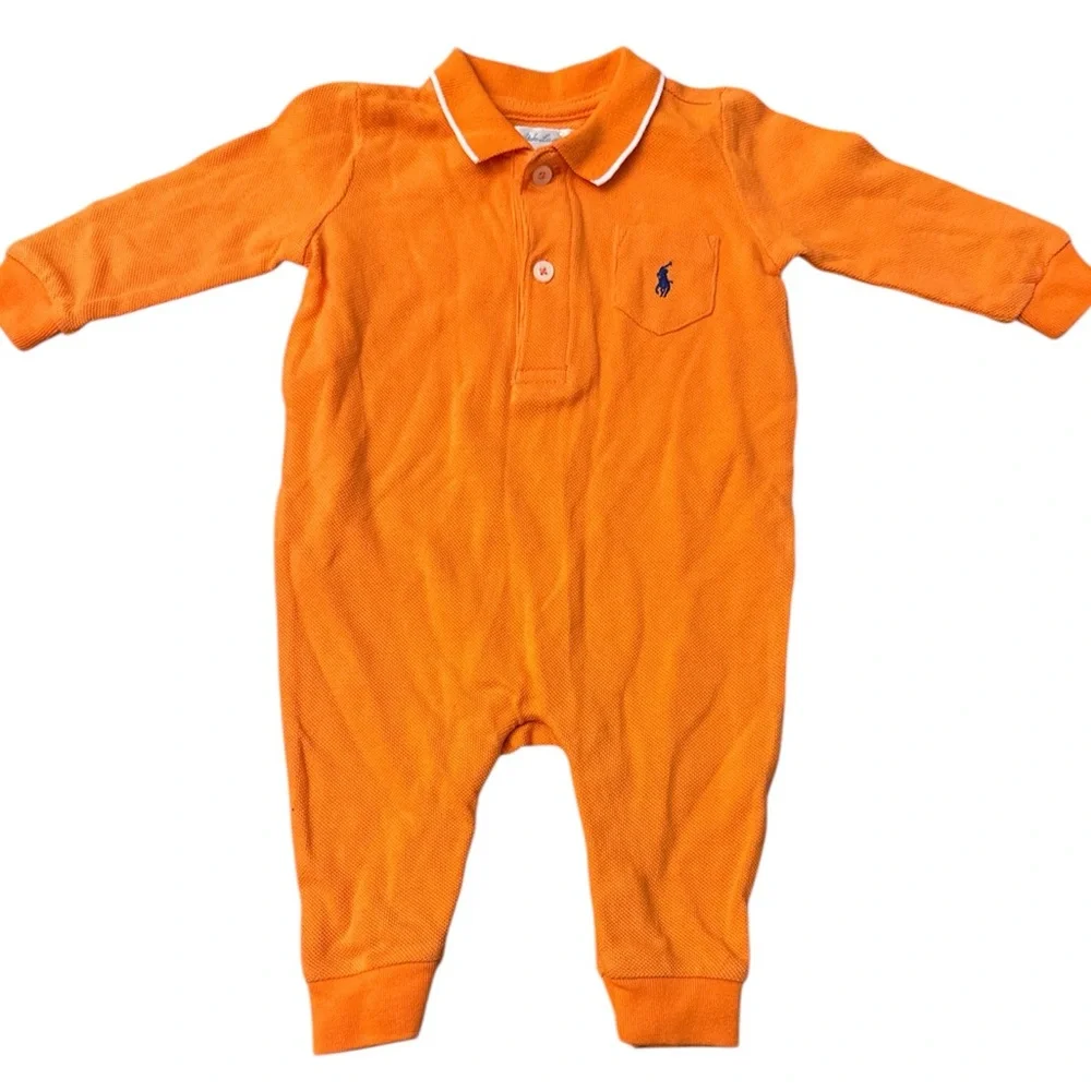 RALPH LAUREN mesh polo coverall